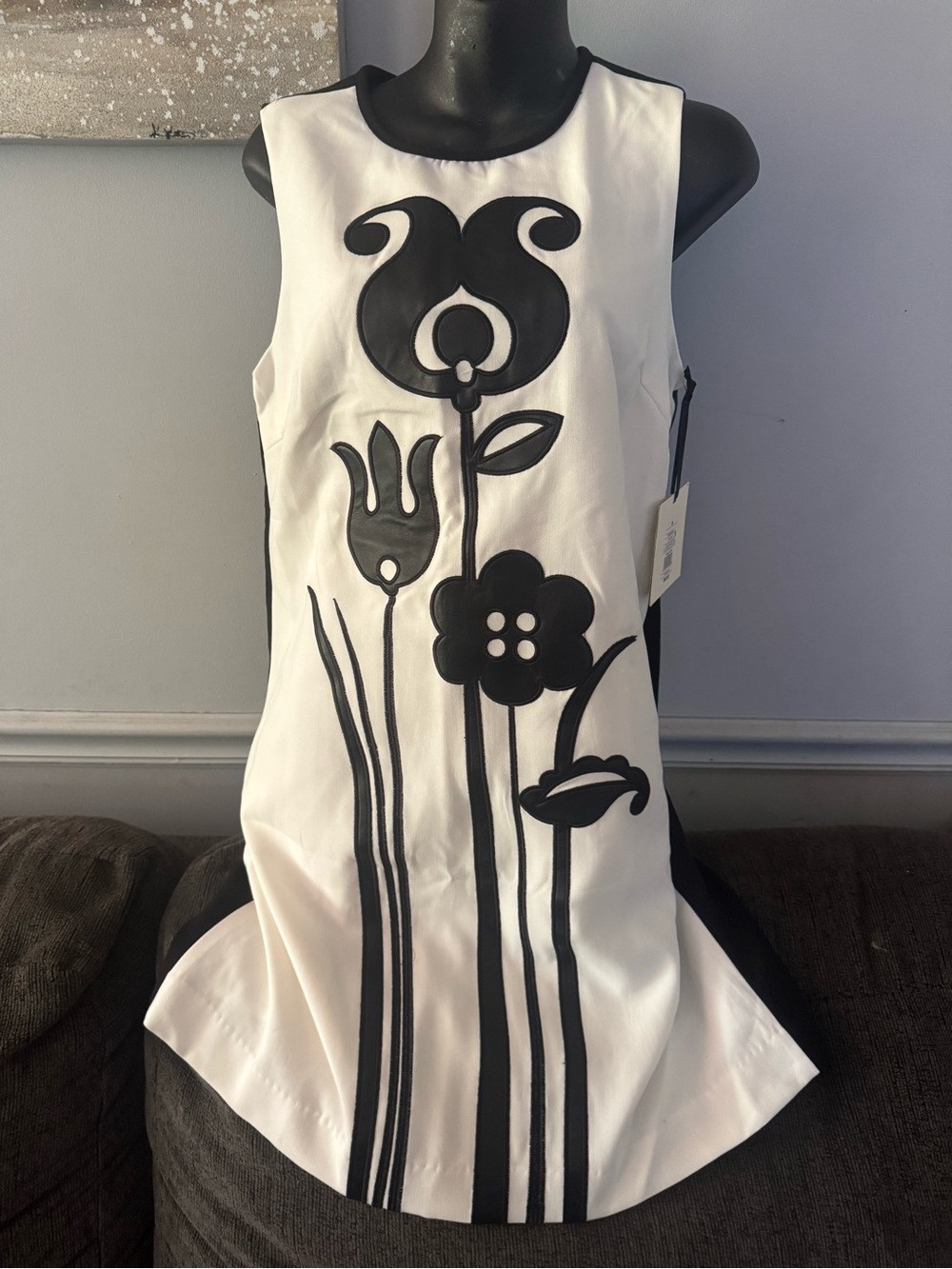 Victoria Beckham for Target Black and White Sleeveless Dress